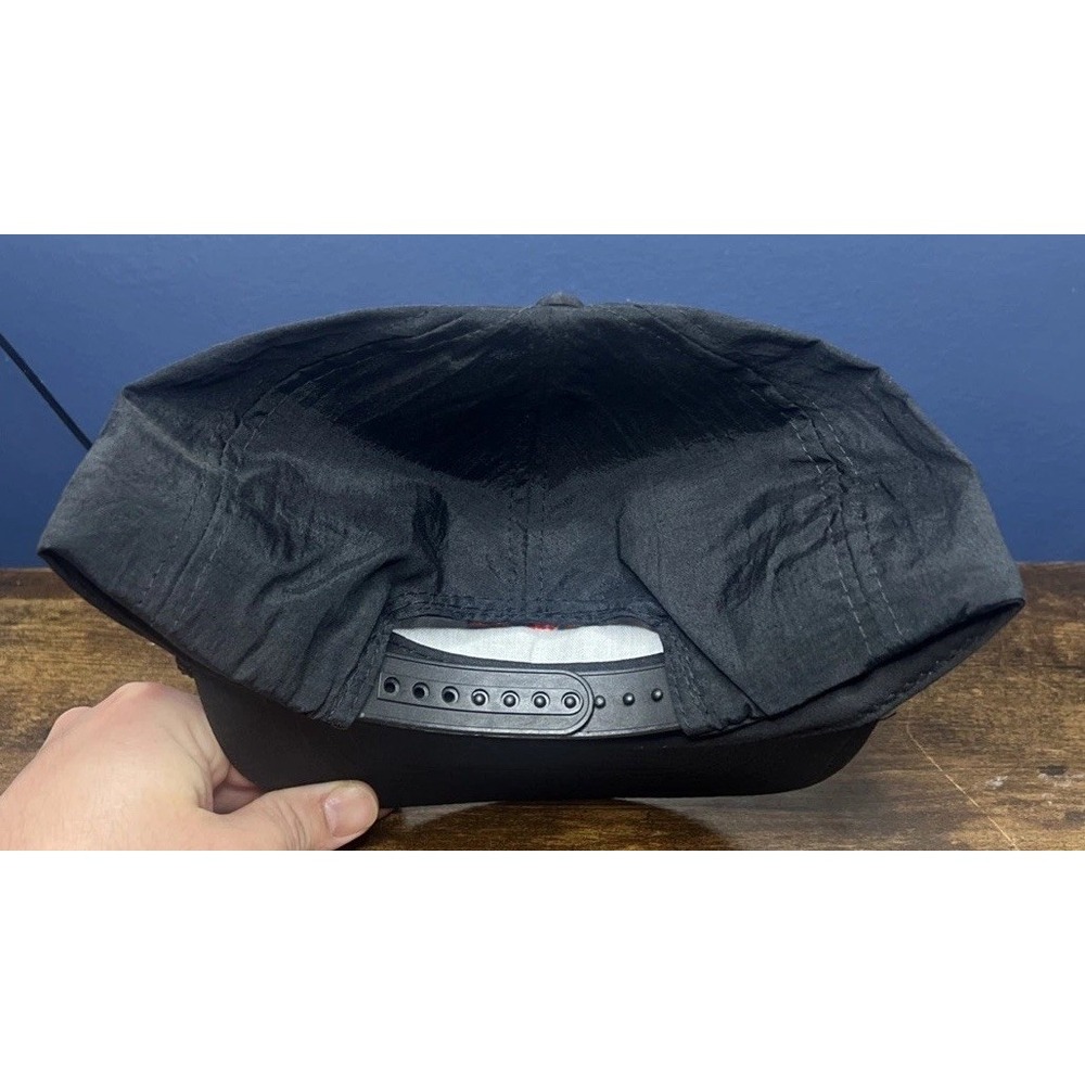 Vintage 90s Snapback Baseball Cap Magnitude Cigarettes Black Old Store Stock D2 - Picture 6 of 10